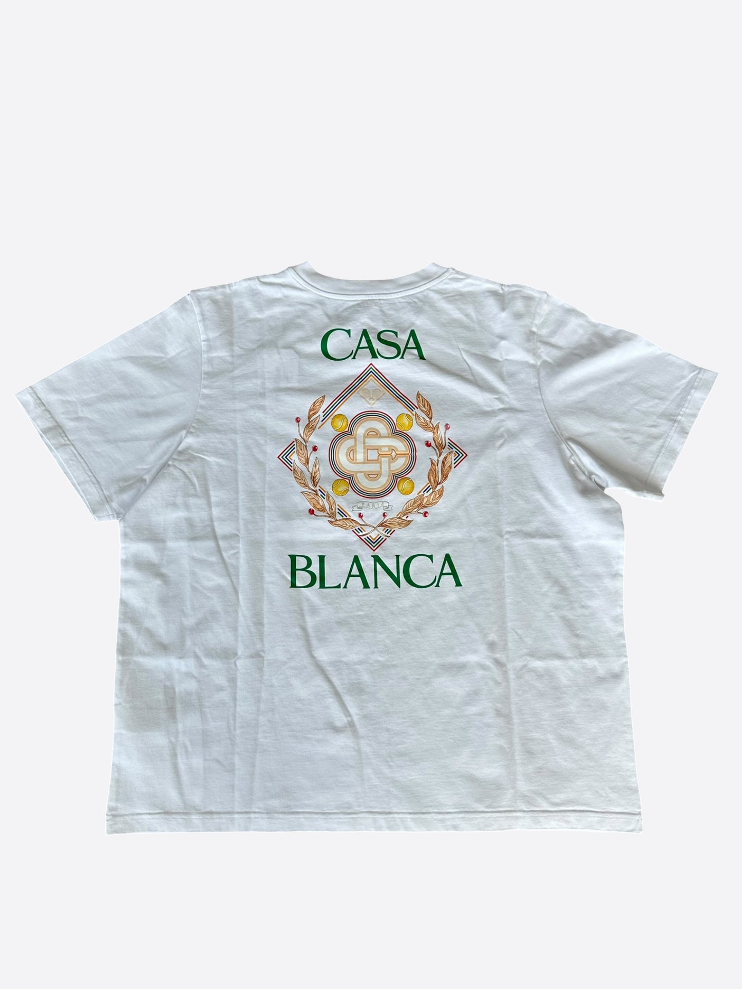 Casablanca White & Multicolor Championship Logo T-Shirt
