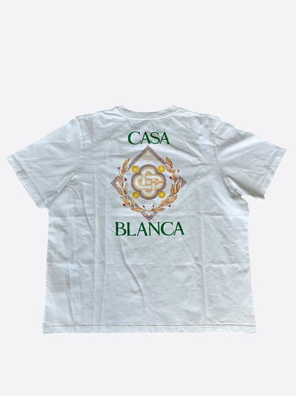 Casablanca White & Multicolor Championship Logo T-Shirt