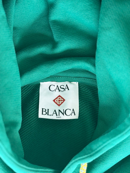 Casablanca Green & White Montagne Logo Hoodie