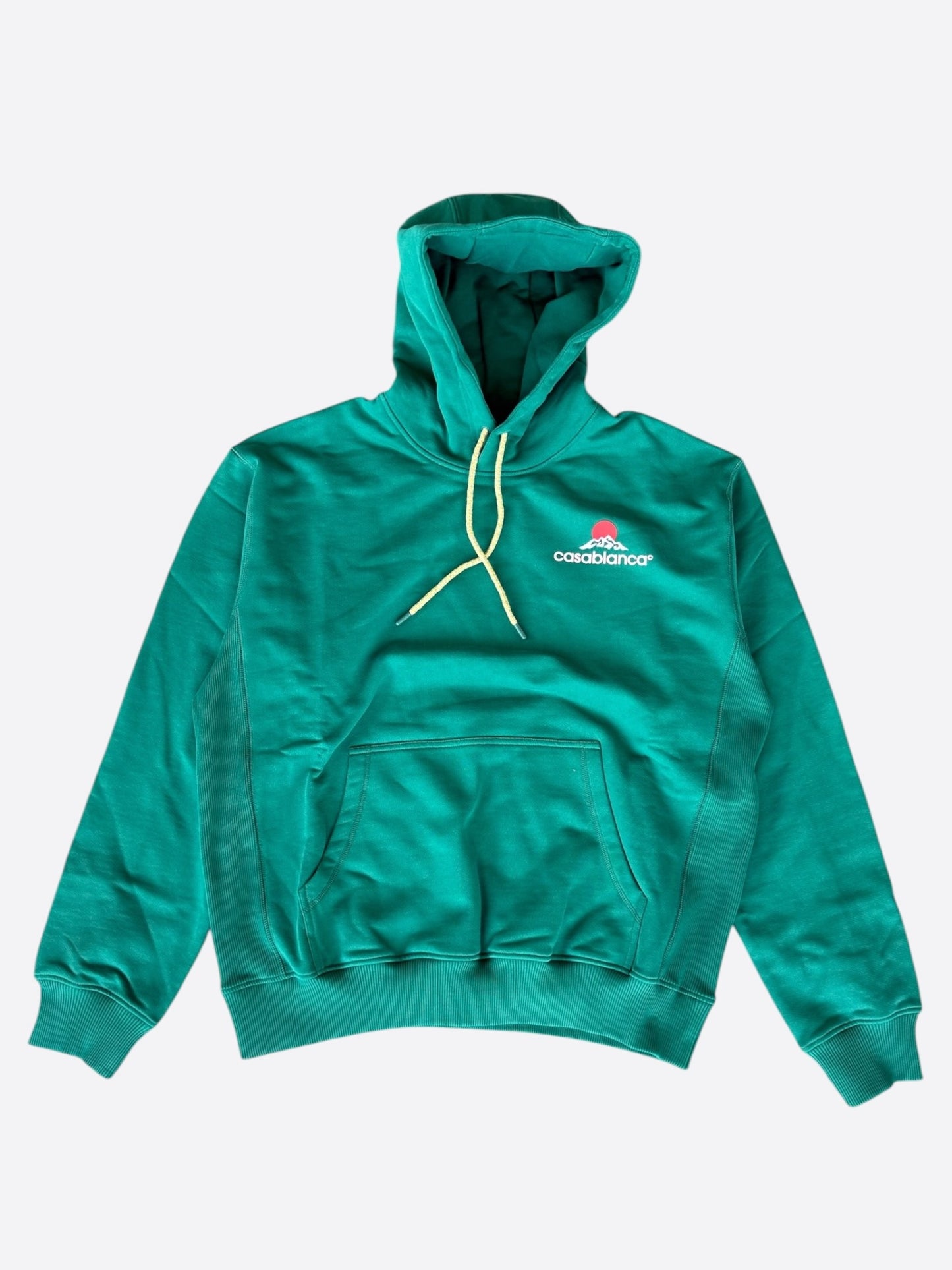 Casablanca Green & White Montagne Logo Hoodie