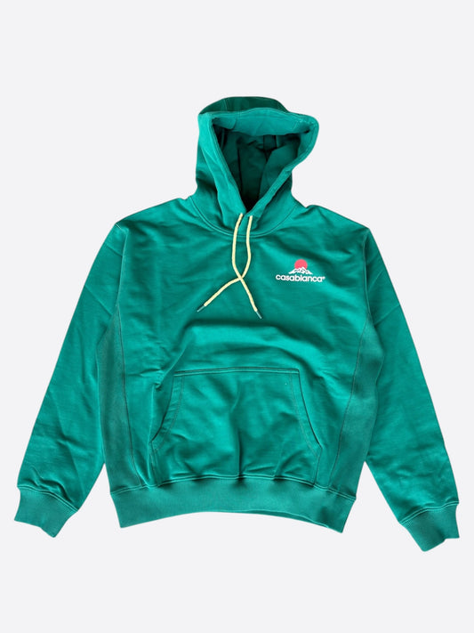 Casablanca Green & White Montagne Logo Hoodie