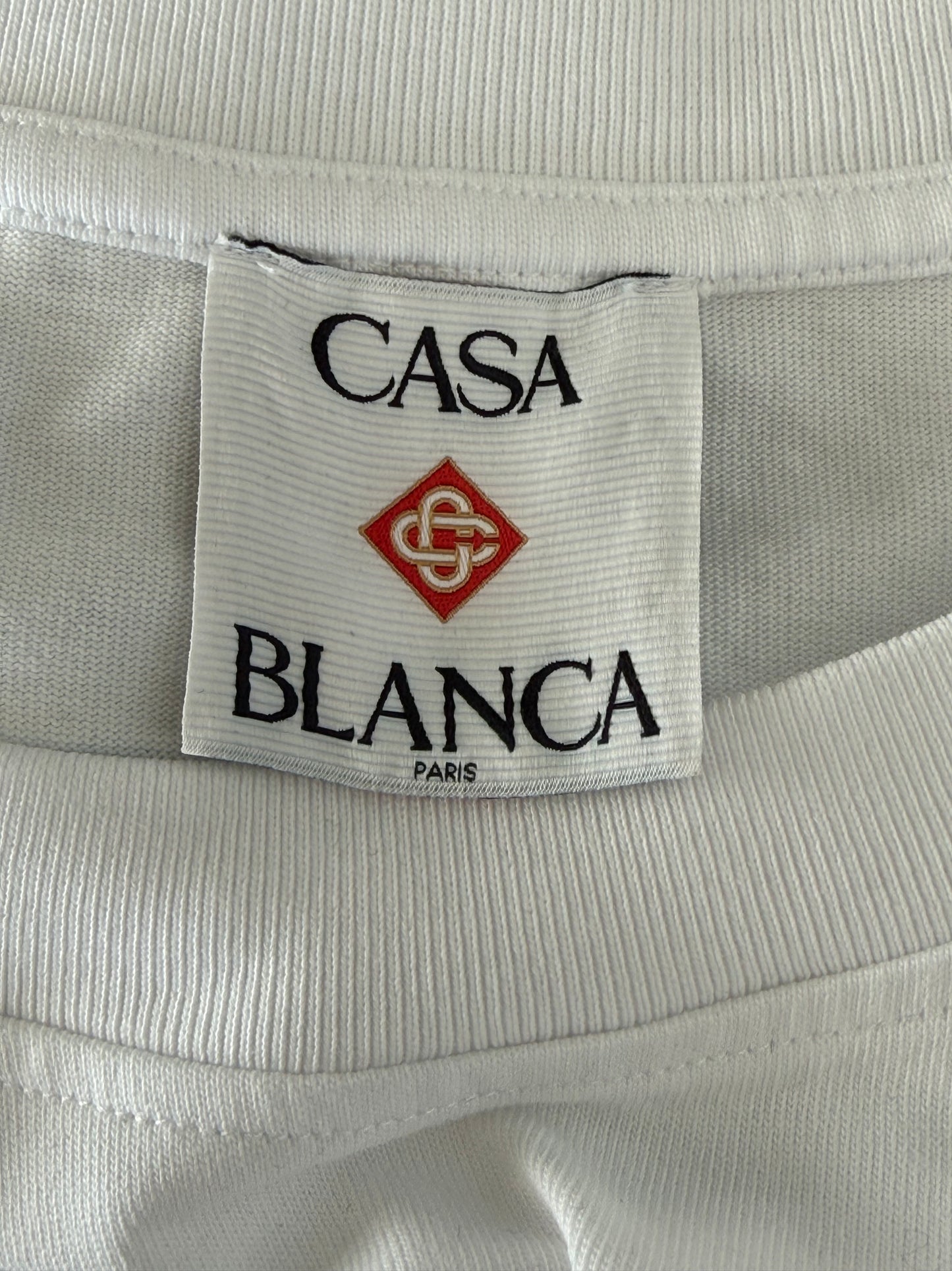 Casablanca White & Multicolor Championship Logo T-Shirt
