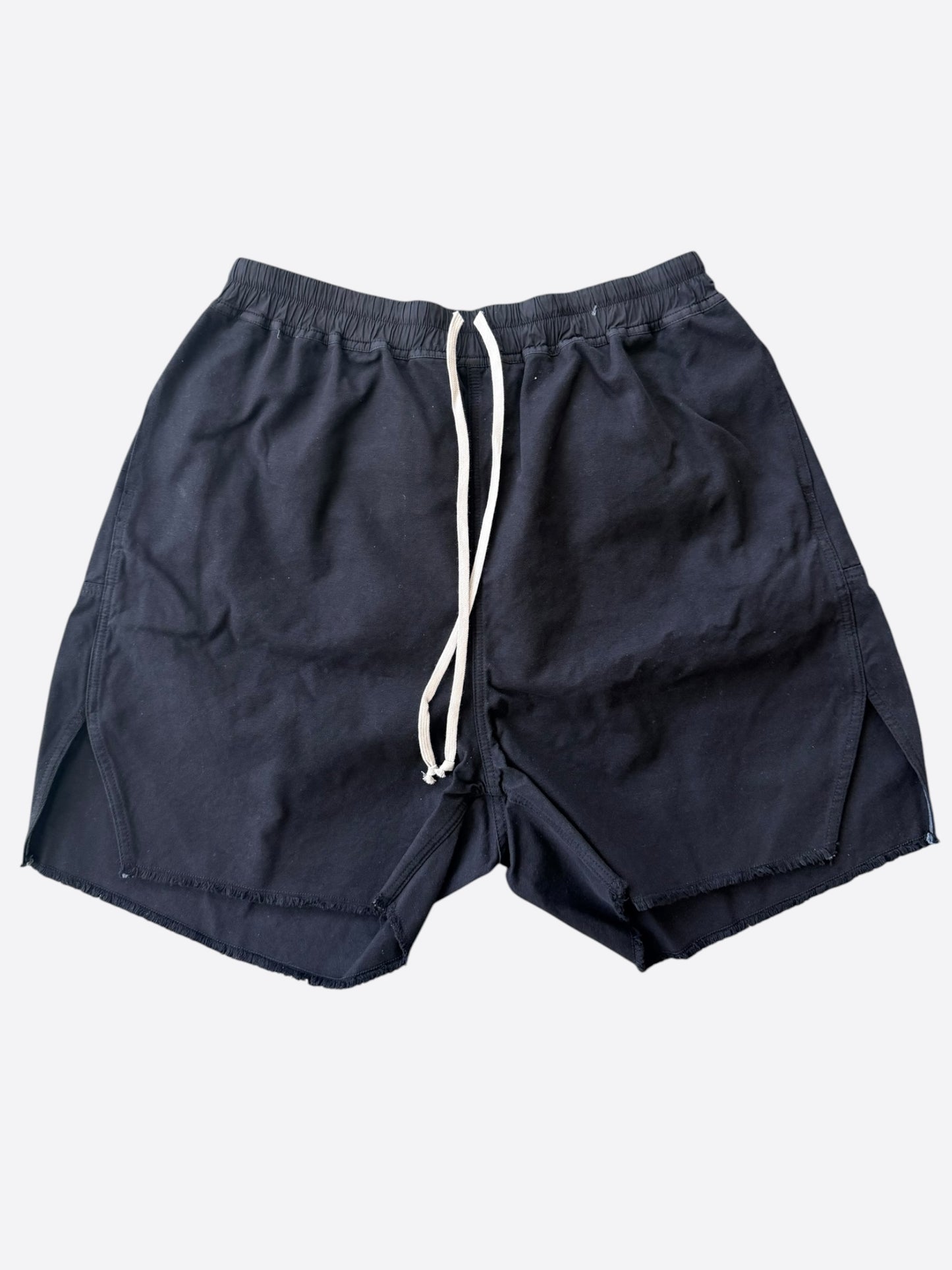 Rick Owens Black Back Zipper Shorts