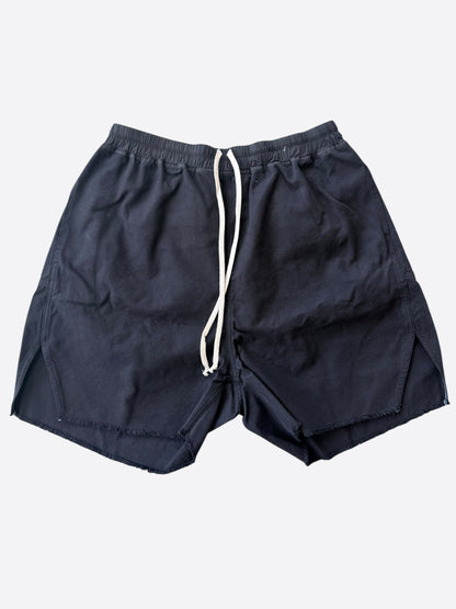 Rick Owens Black Back Zipper Shorts