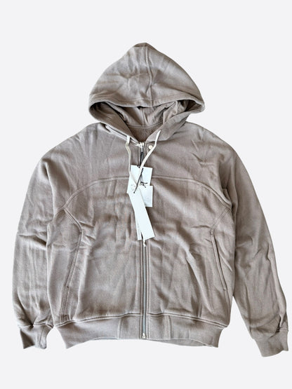 Rick Owens Beige Hollywood Windbreaker Zip Up Hoodie