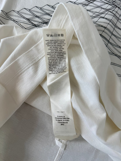Rick Owens White & Black Temple Of Love Owenscorp Graphic T-Shirt