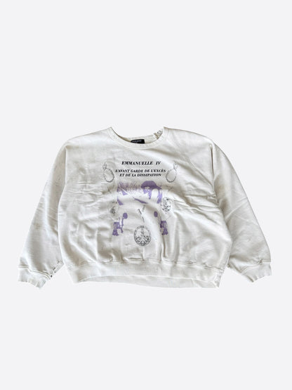 Enfants Riches Deprimes White Emmanuelle IV Graphic Sweater