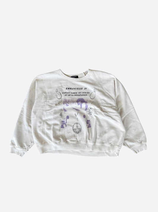 Enfants Riches Deprimes White Emmanuelle IV Graphic Sweater
