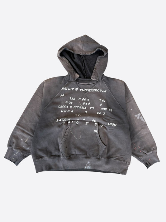 Enfants Riches Deprimes Faded Black & White Voice Thrower Hoodie