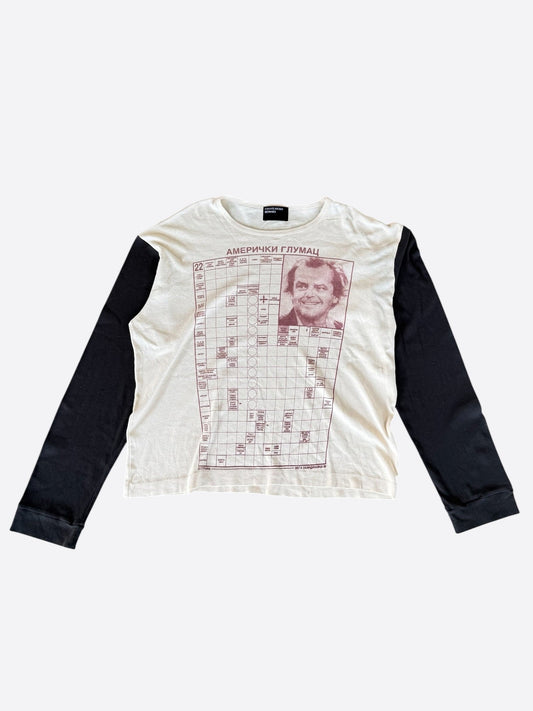 Enfants Riches Deprimes Beige & Black Jack Serbian Fantasy Graphic Longsleeve T-Shirt