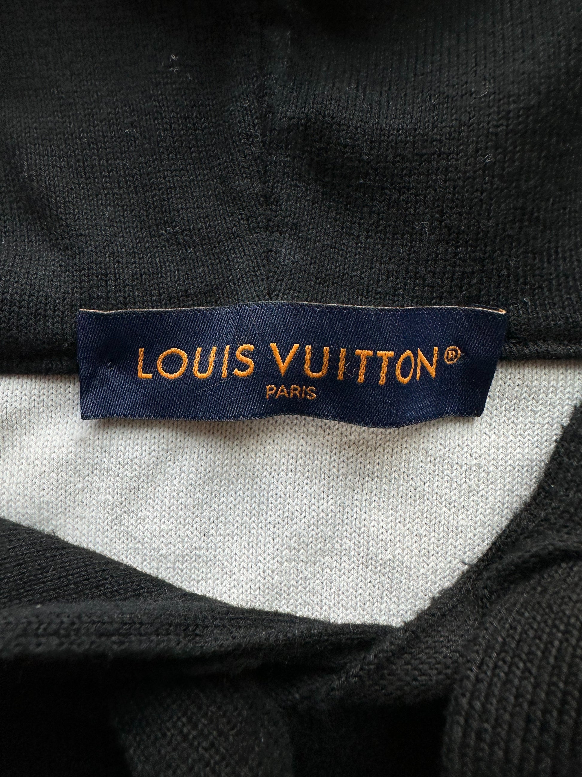 Louis Vuitton® Monogram Gradient Hoodie Black White. Size M0