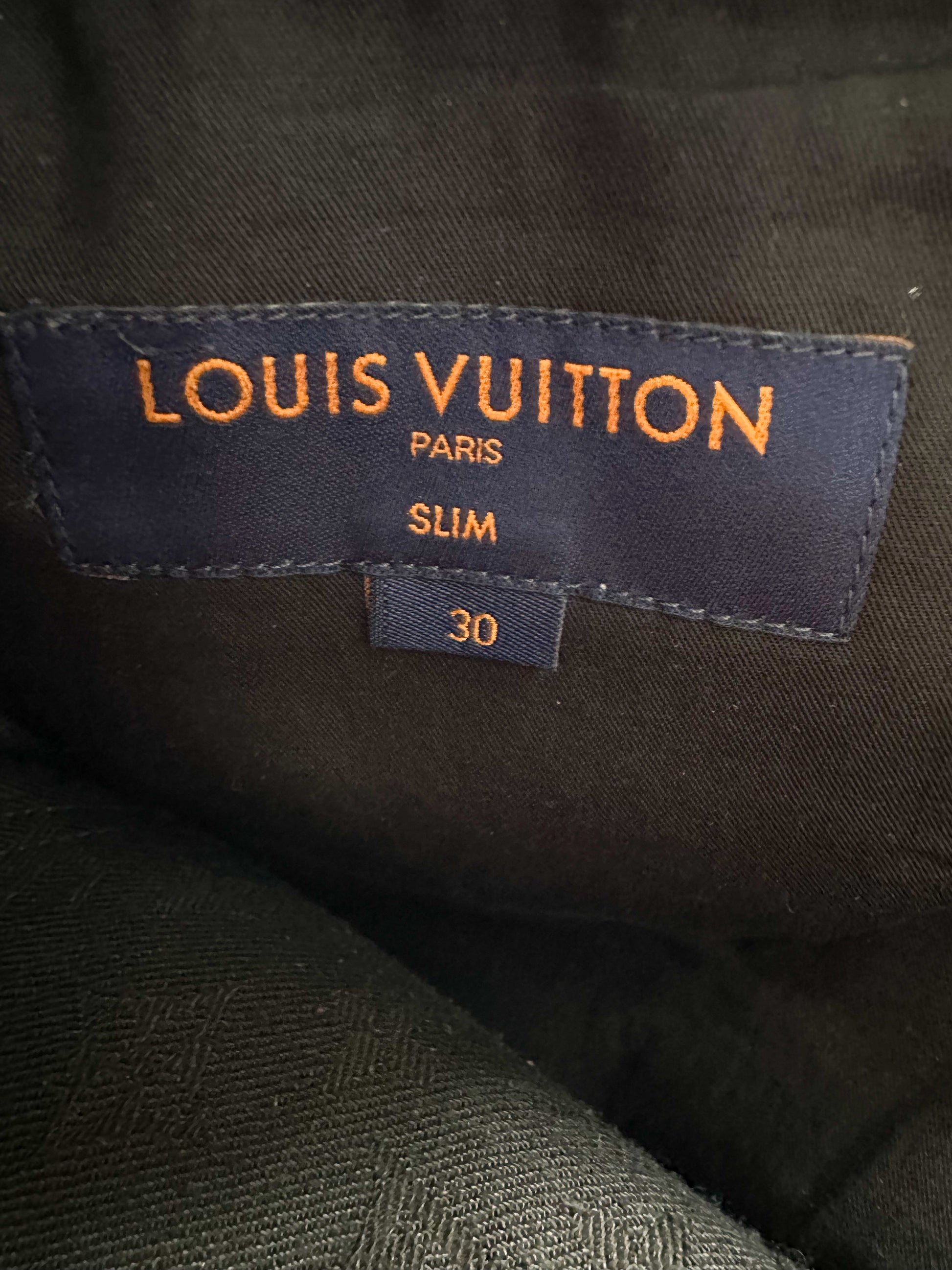 Louis Vuitton black Monogram Crazy Straight Jeans