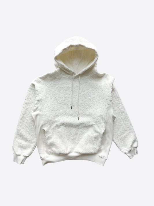 Dior White Oblique Towel Hoodie