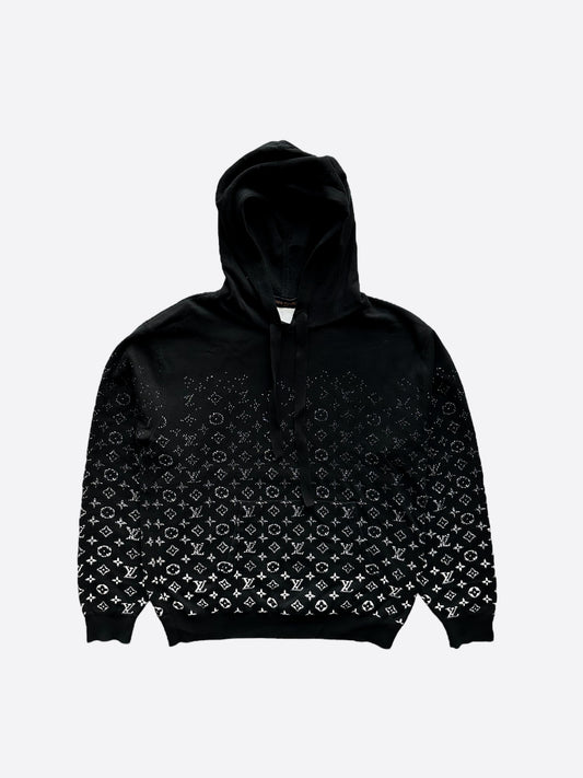 Louis Vuitton Black & White Monogram Gradient Hoodie