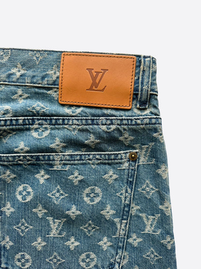 Louis Vuitton Supreme Blue Monogram Jeans