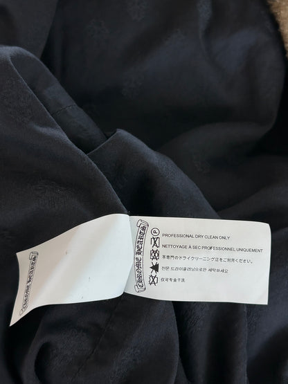 Chrome Hearts Beige & Brown Plaid Shearling Flannel Jacket