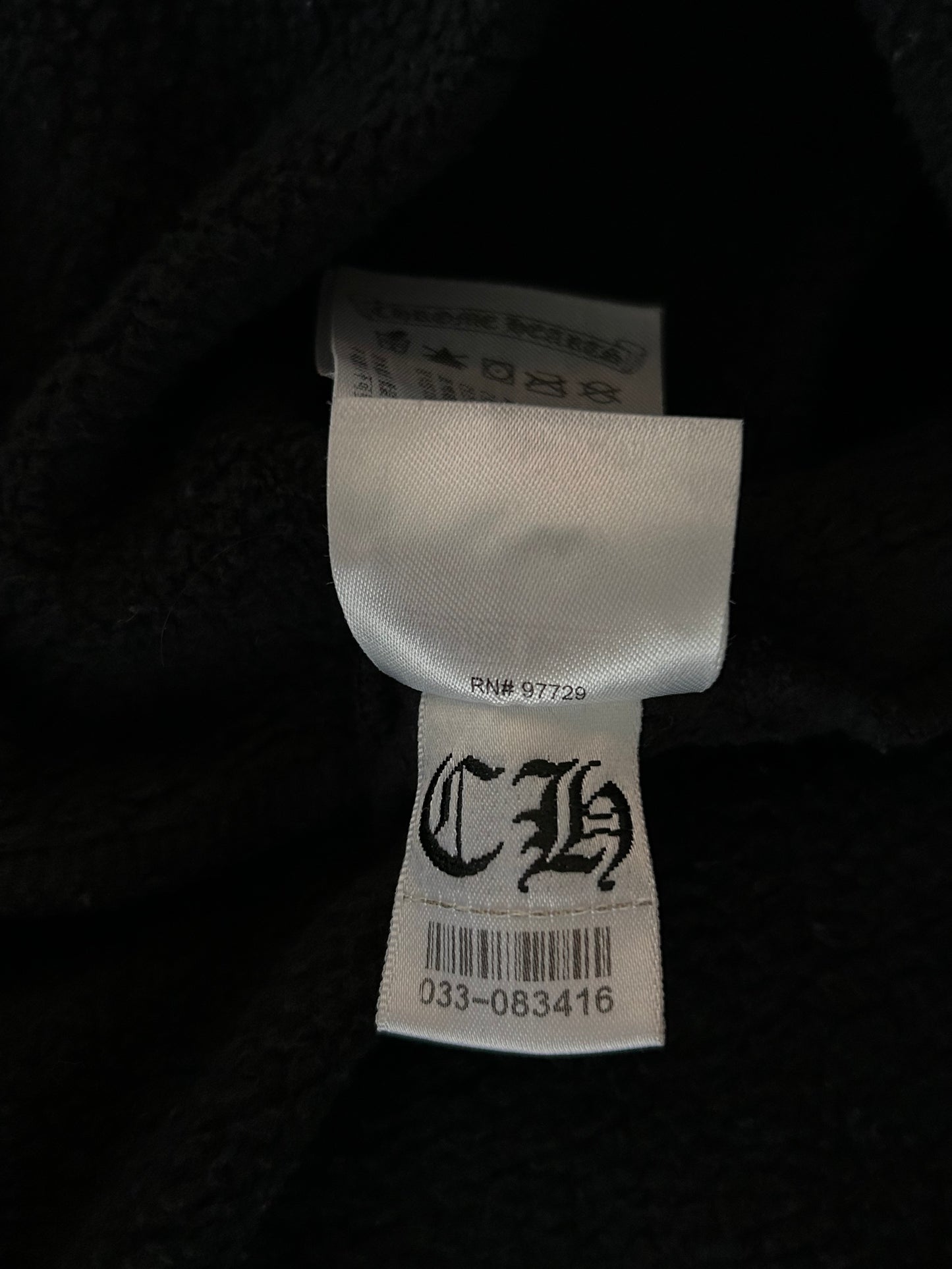 Chrome Hearts Black & White 1988 Script Logo Hoodie
