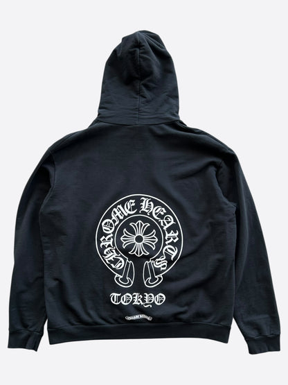 Chrome Hearts Black & White Tokyo Horseshoe Logo Hoodie