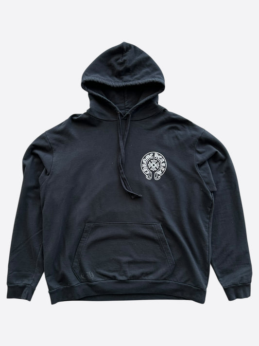 Chrome Hearts Black & White Tokyo Horseshoe Logo Hoodie