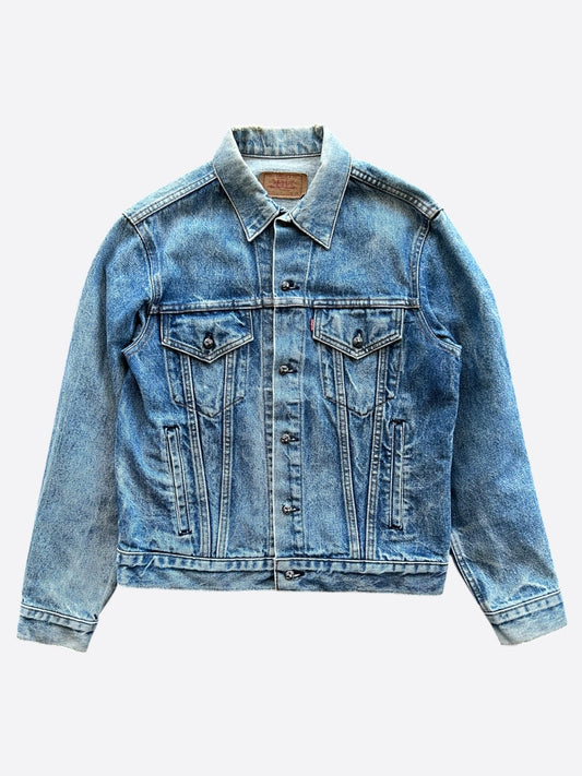 Chrome Hearts Levis Blue & Black Cross Patch Denim Jacket