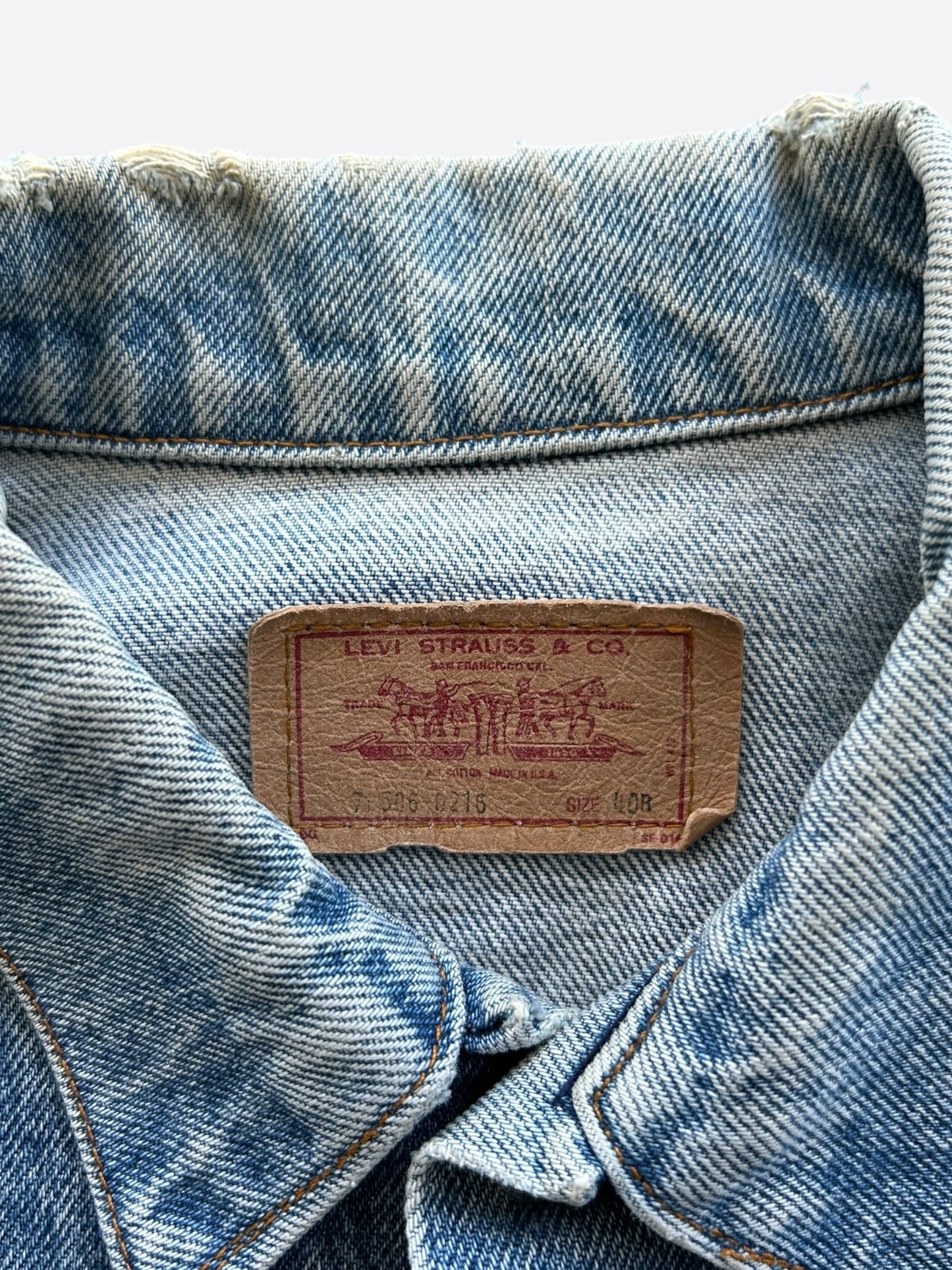 Chrome Hearts Levis Blue & Black Cross Patch Denim Jacket