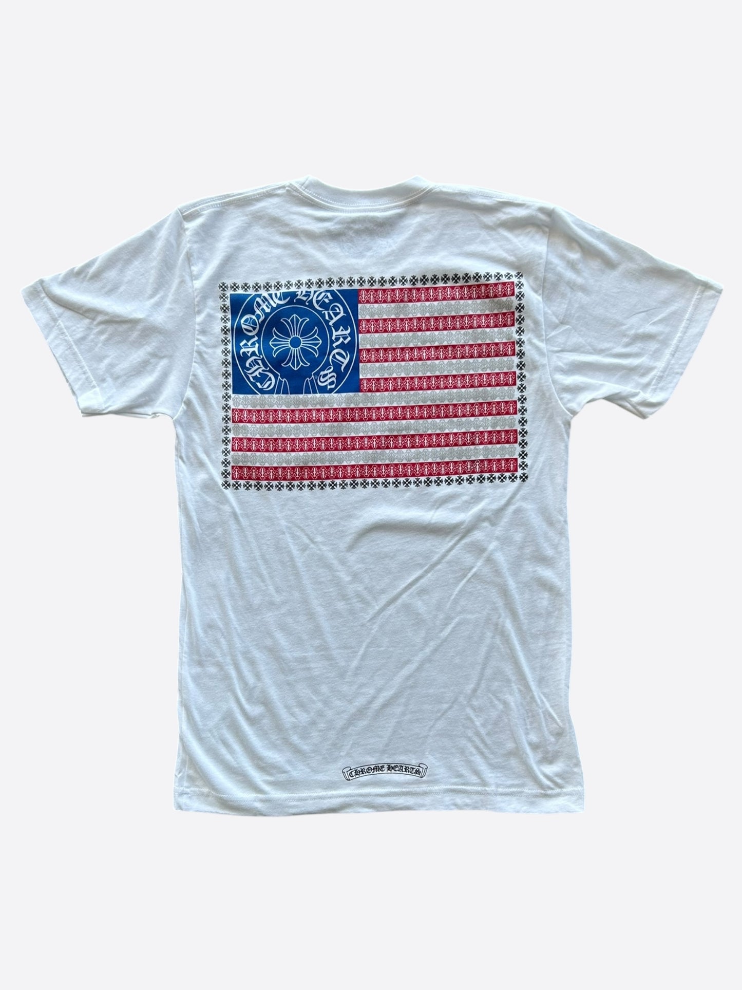 Chrome Hearts White Dagger USA Flag T-Shirt