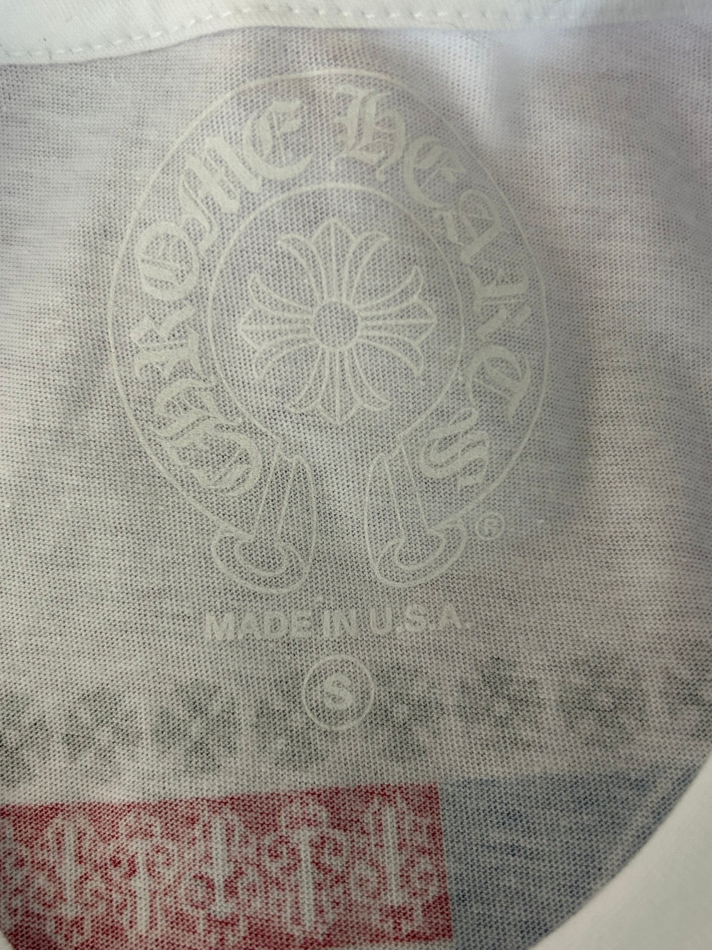 Chrome Hearts White Dagger USA Flag T-Shirt