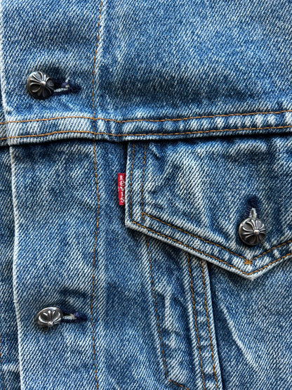 Chrome Hearts Levis Blue & Black Cross Patch Denim Jacket