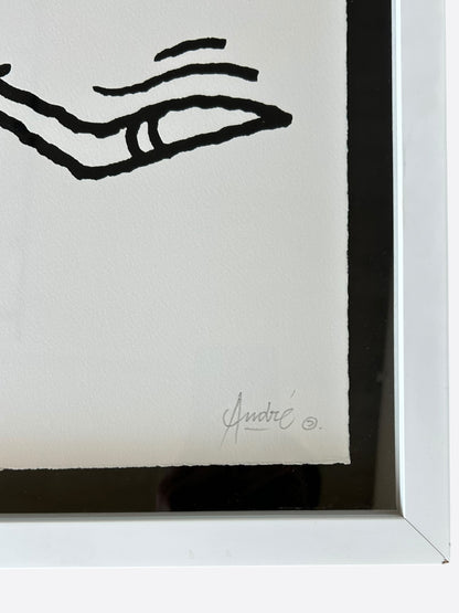 Andre Saraiva Black "Mr A" Painting