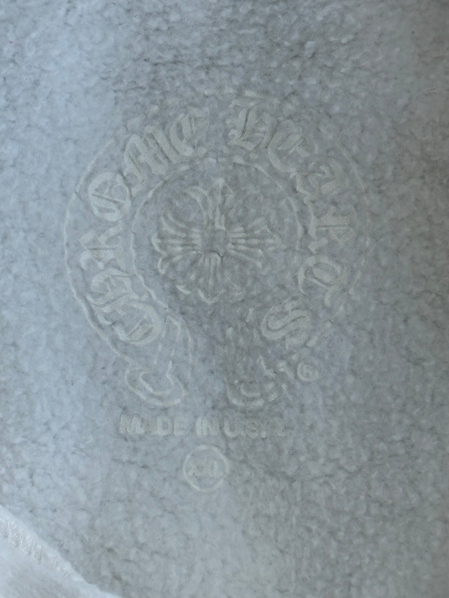 Chrome Hearts White & Blue Script Logo Zip Up Hoodie