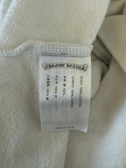 Chrome Hearts White & Blue Script Logo Zip Up Hoodie