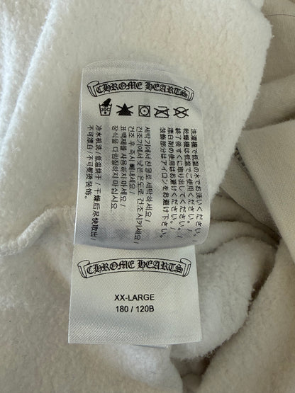 Chrome Hearts White & Blue Script Logo Zip Up Hoodie