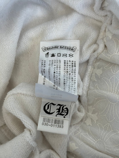 Chrome Hearts White & Black Horseshoe Logo Cross Jacquard Sweatpants