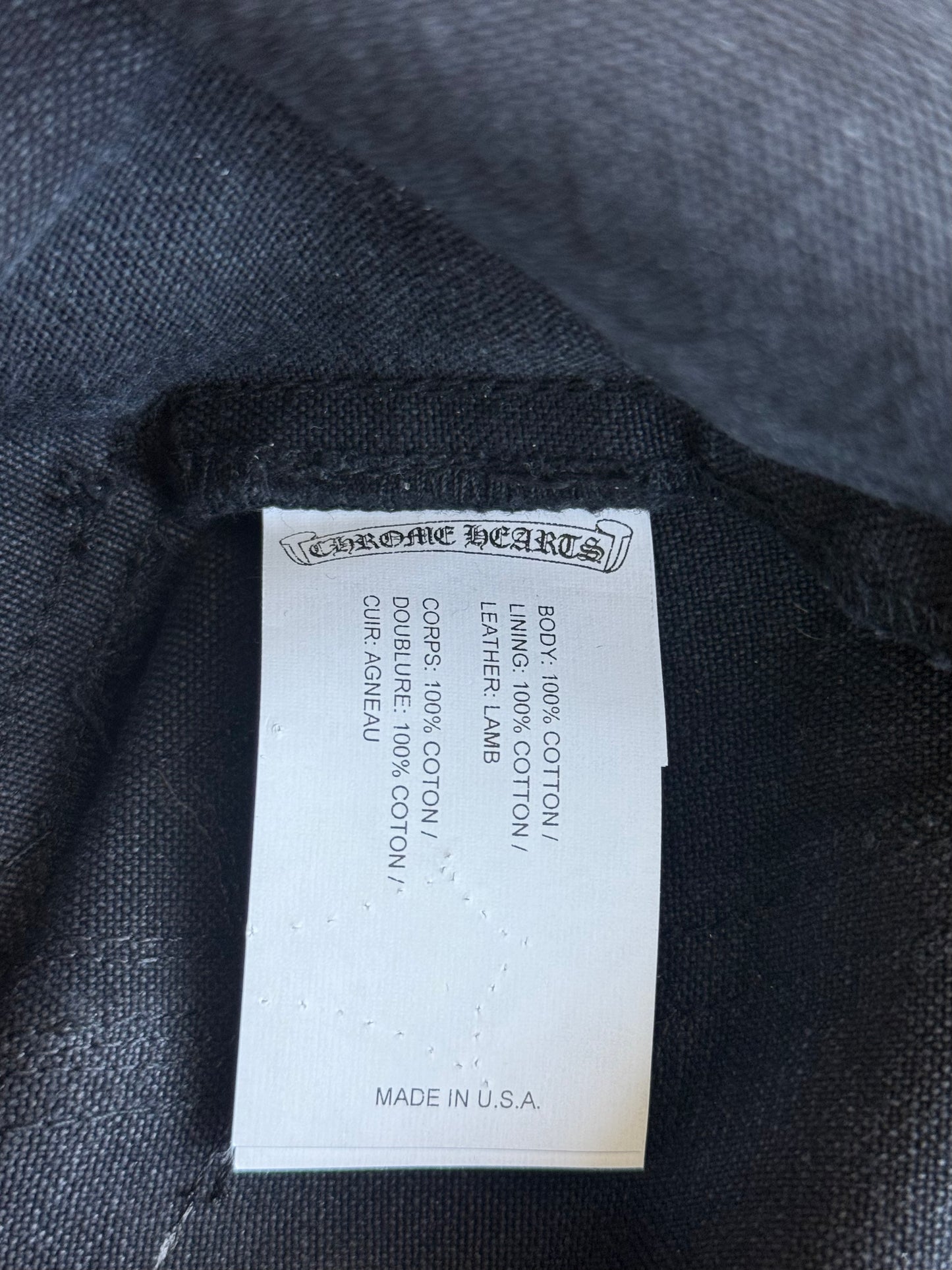 Chrome Hearts Black Cross Patch Carpenter Pants