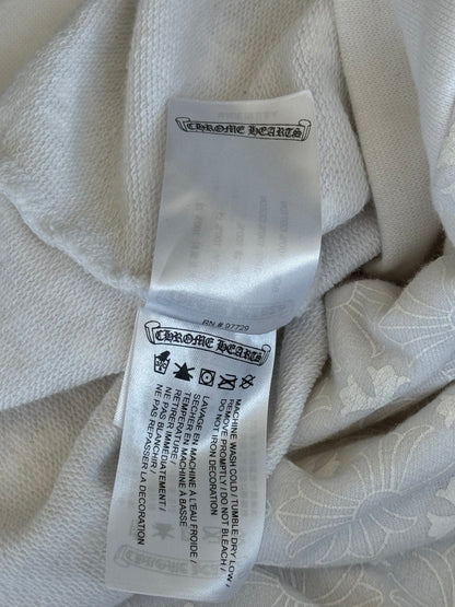 Chrome Hearts White & Black Cross Jacquard Horseshoe Logo Hoodie