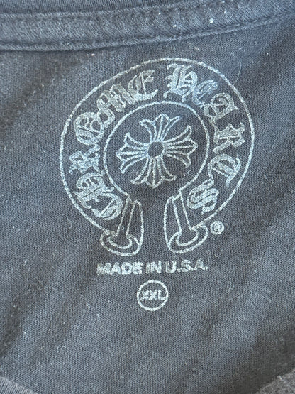 Chrome Hearts Black & Pink Horseshoe Logo T-Shirt