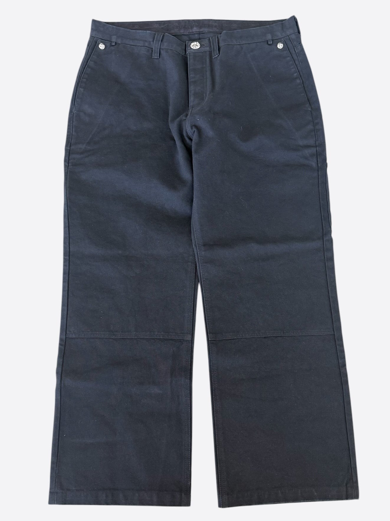 Chrome Hearts Black Cross Patch Carpenter Pants