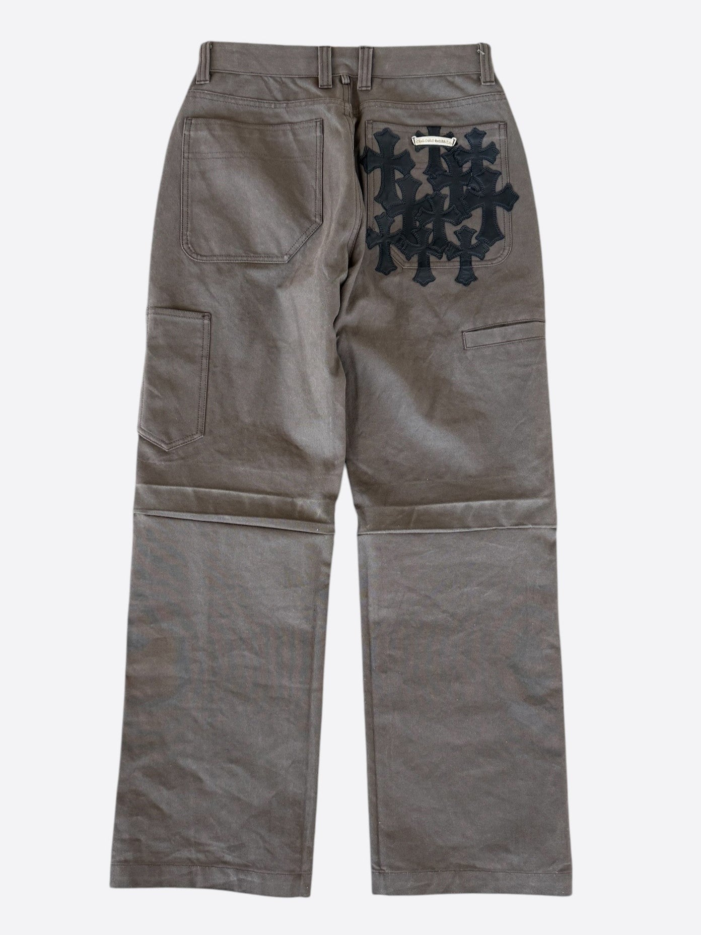 Chrome Hearts Brown & Black Cross Patch Carpenter Pants