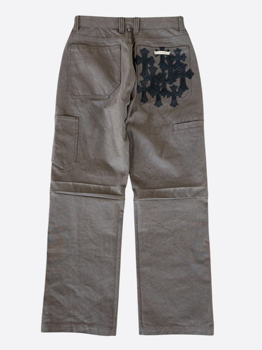 Chrome Hearts Brown & Black Cross Patch Carpenter Pants