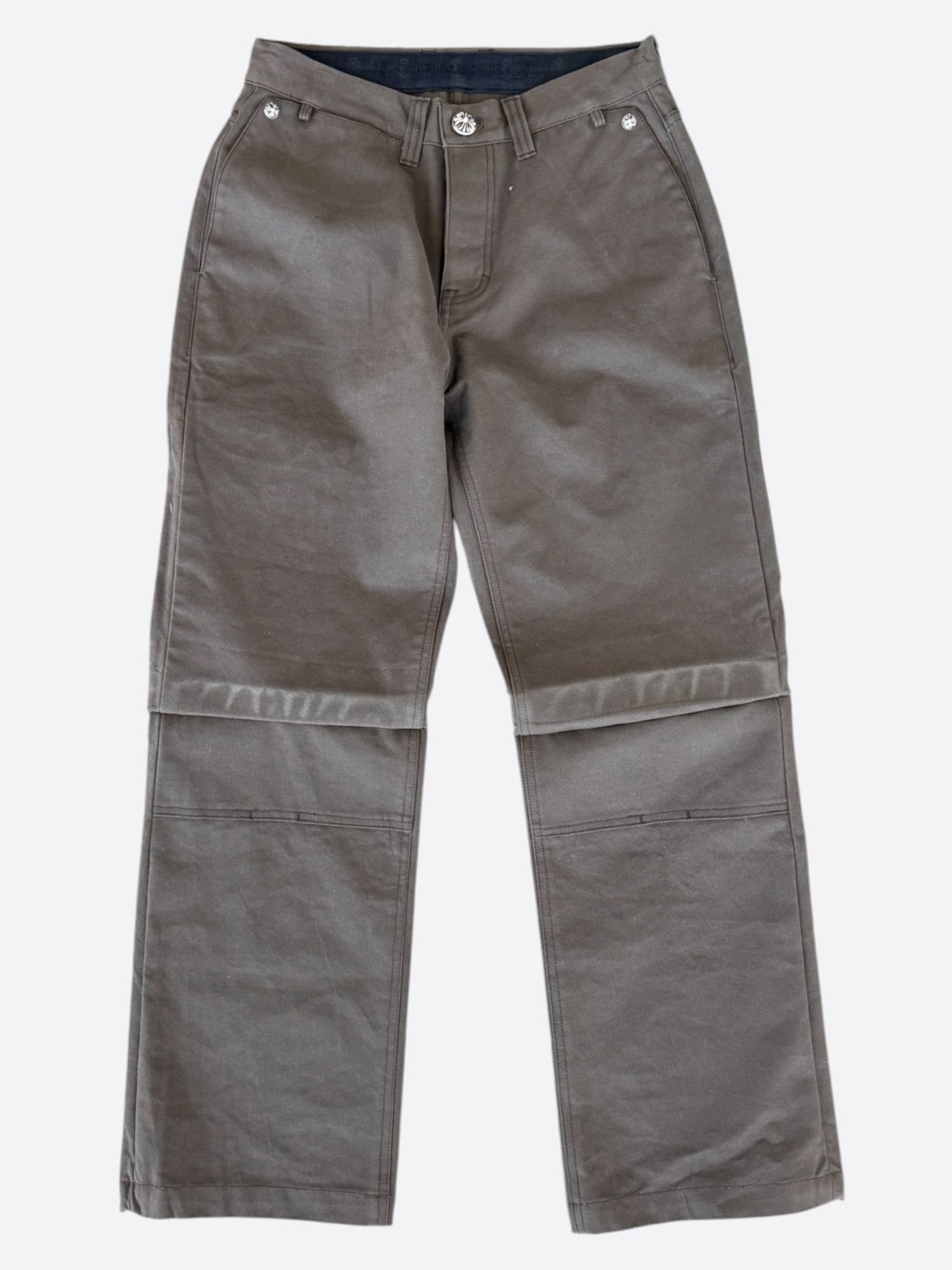 Chrome Hearts Brown & Black Cross Patch Carpenter Pants