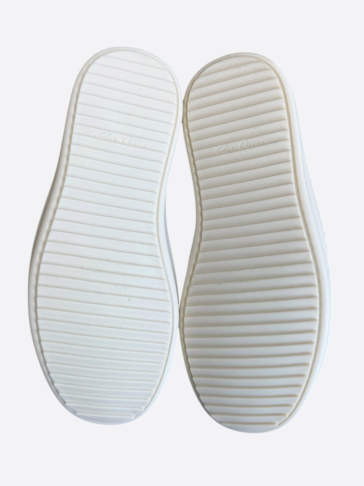 Rick Owens Black & White Leather Women's Low Top Sneakers