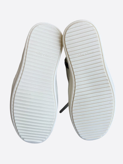 Rick Owens White & Beige Women's Geobaskets Sneakers