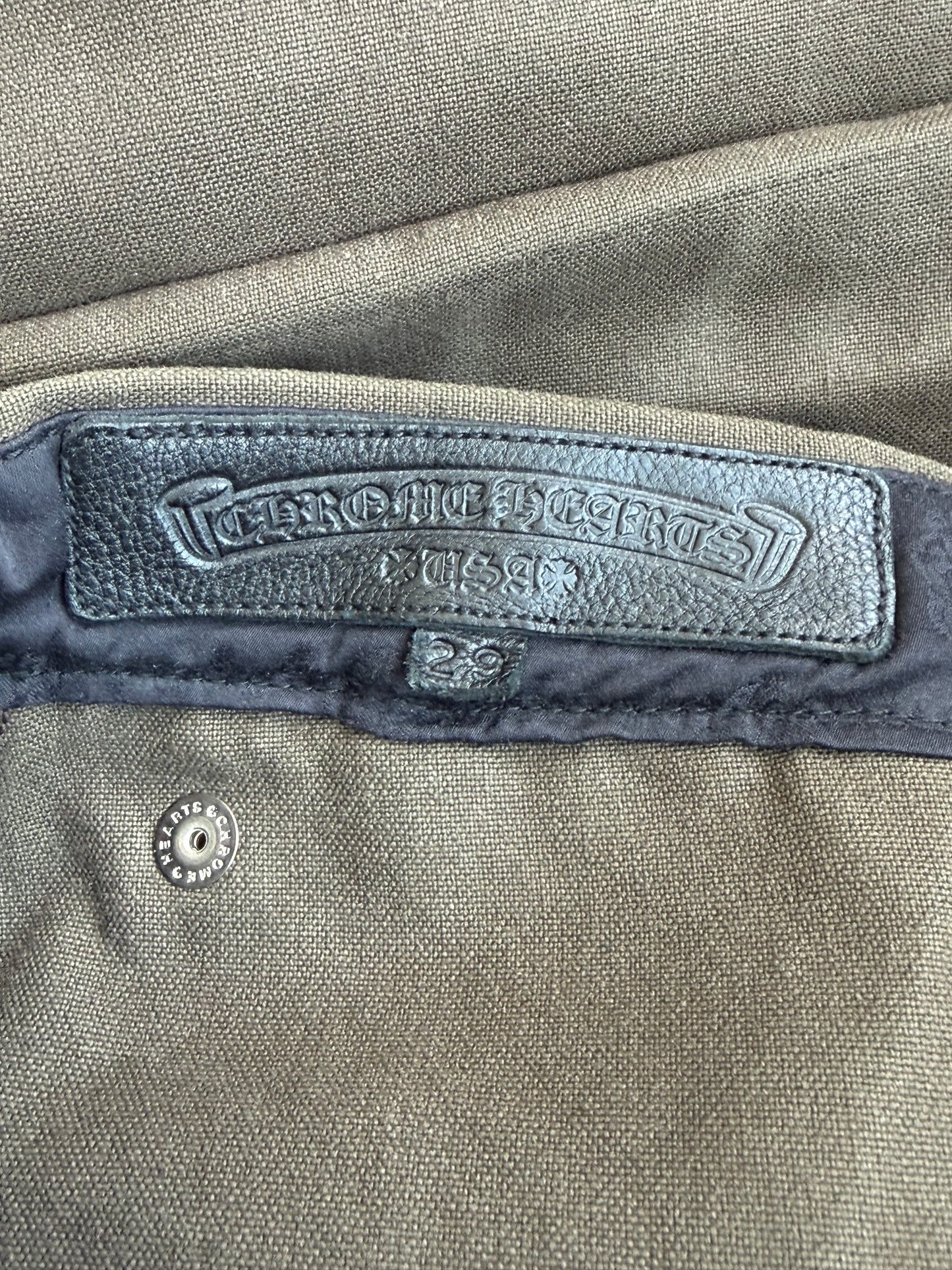 Chrome Hearts Brown & Black Cross Patch Carpenter Pants