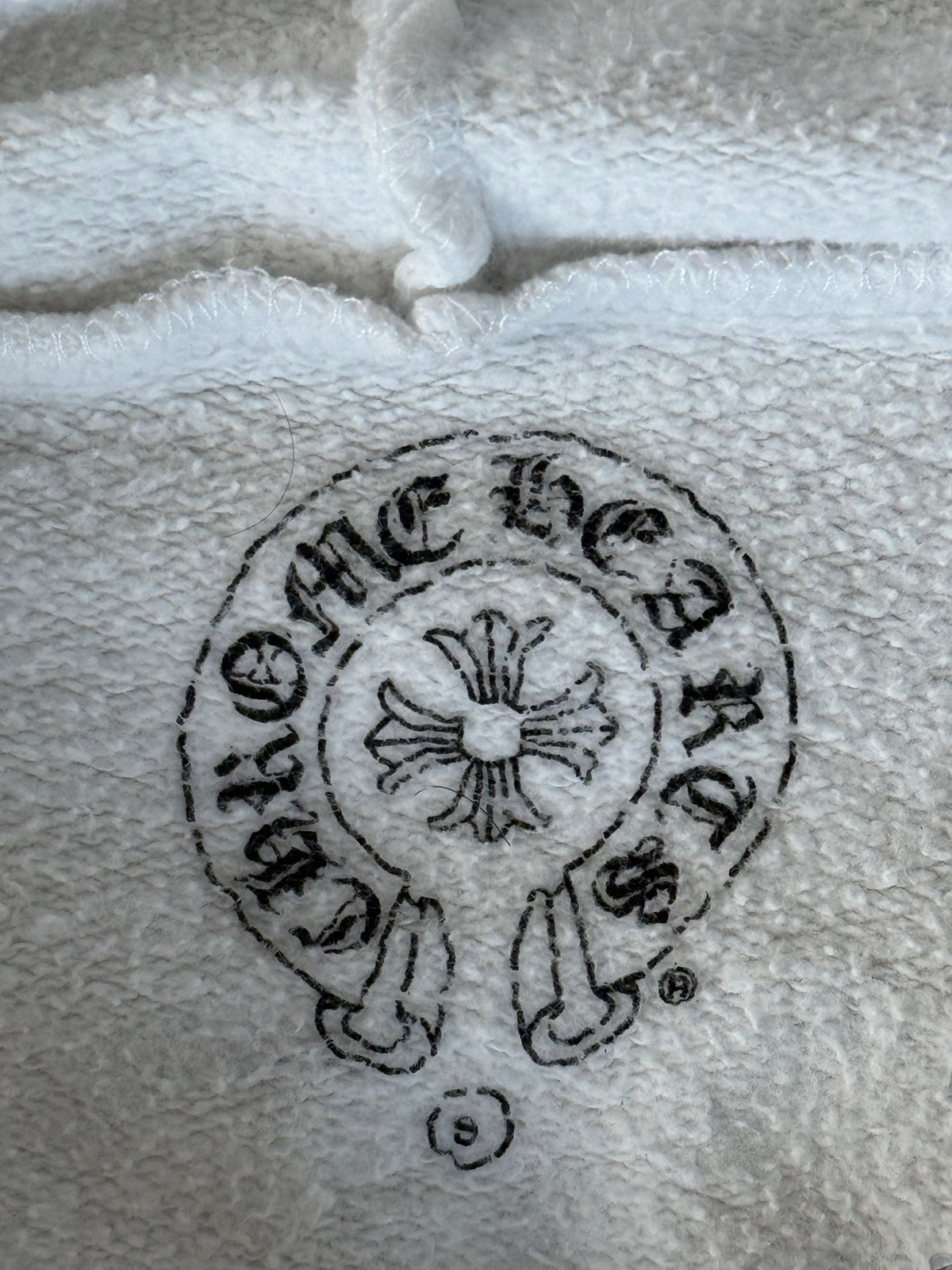 Chrome Hearts White & Black Eyechart Zip Up Hoodie