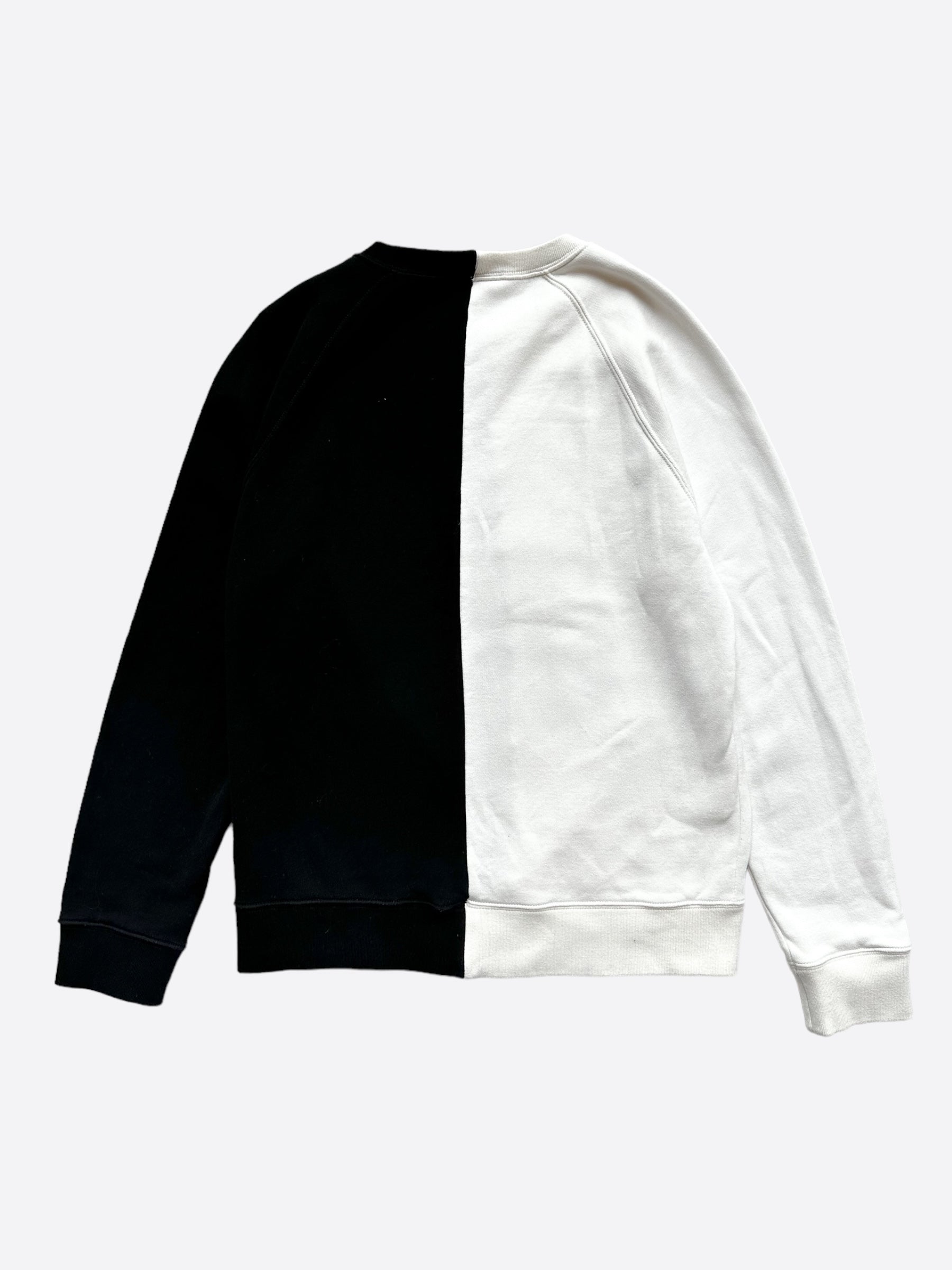 Louis Vuitton Black & White Peace & Love Split Sweater Louis Vuitton Black & White Peace & Love Split Sweater