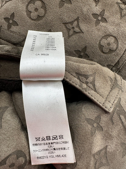 Louis Vuitton Olive Monogram Shearling Jacket