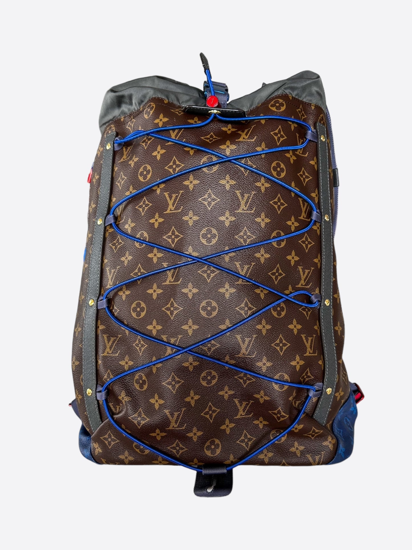 Louis Vuitton Brown & Blue Monogram Outdoor Backpack – Savonches