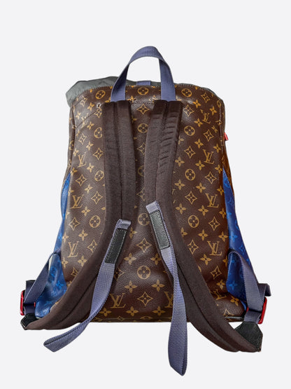 Louis Vuitton Brown & Blue Monogram Outdoor Backpack