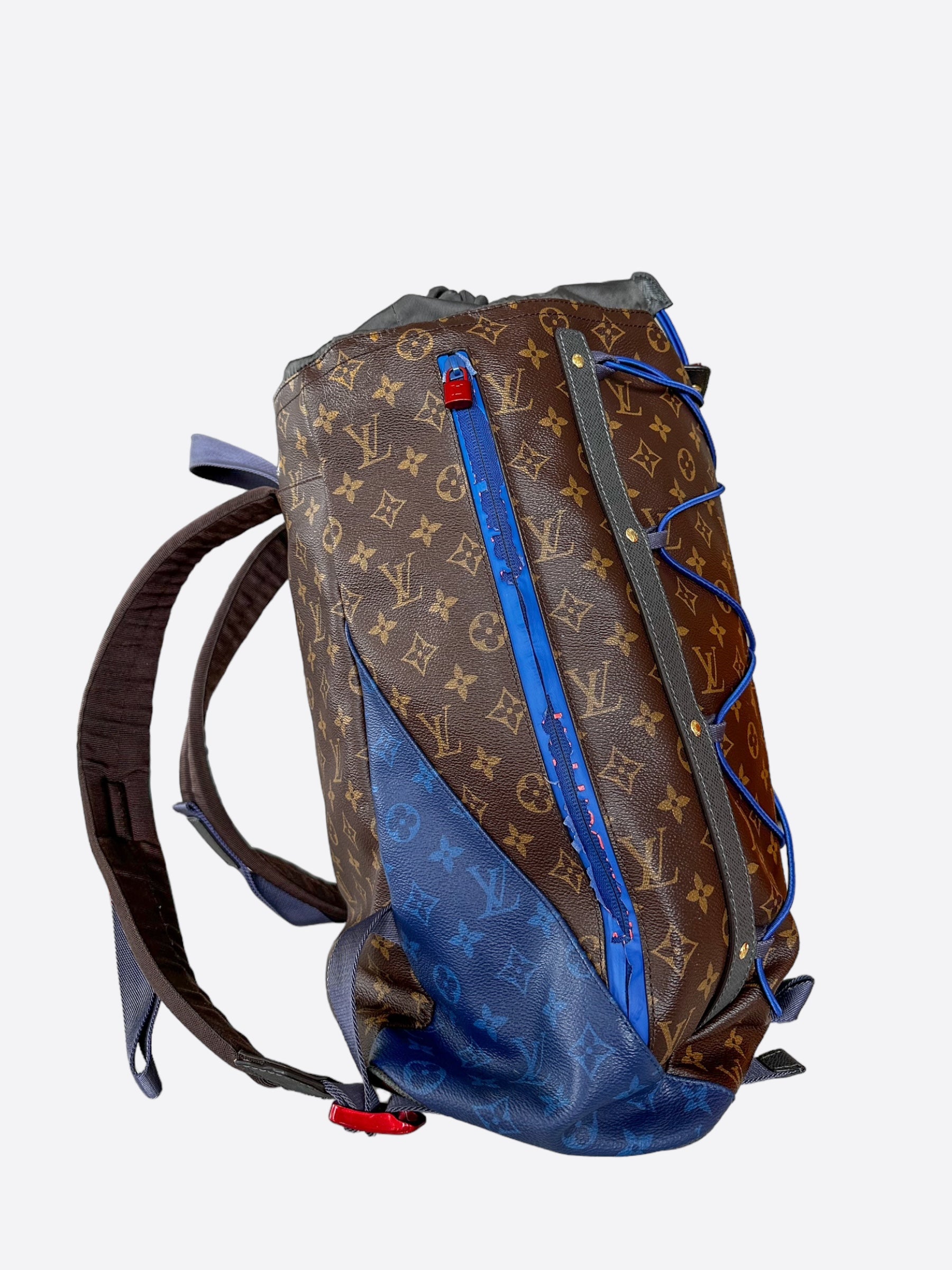 Louis Vuitton Brown & Blue Monogram Outdoor Backpack – Savonches