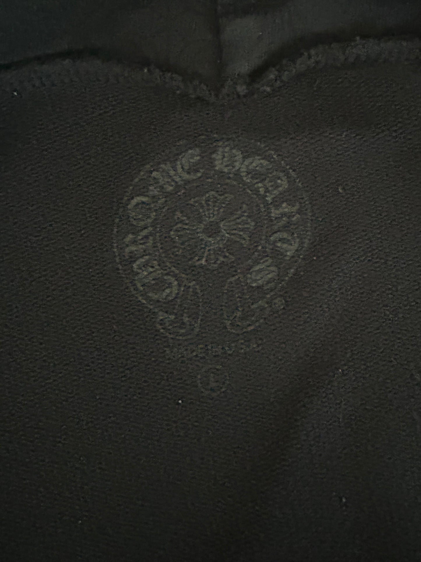 Chrome Hearts Black & White Cross Jacquard Horseshoe Logo Zip Up Hoodie